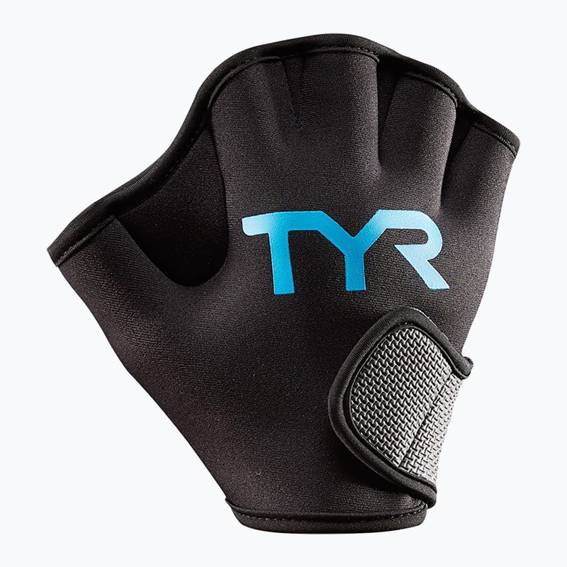 Mănuși de înot TYR Aquatic Resistance black/blue