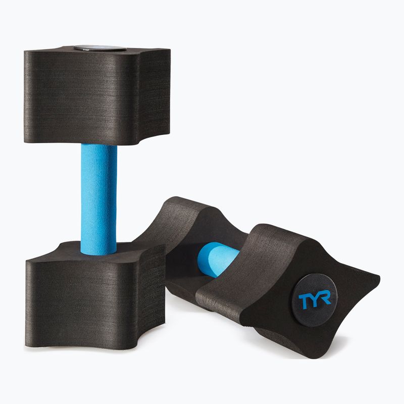 Halteră de aquafitness TYR Aquatic Resistance Dumbbells black/blue