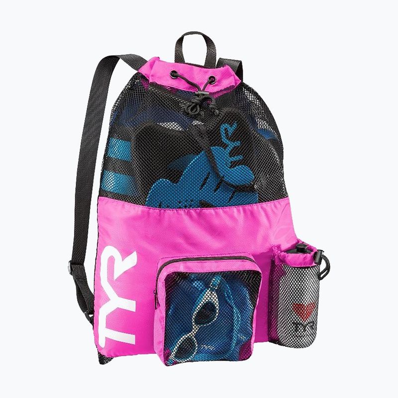 TYR Rucsac mare cu plasă pentru piscină Pink LBMMB3 6