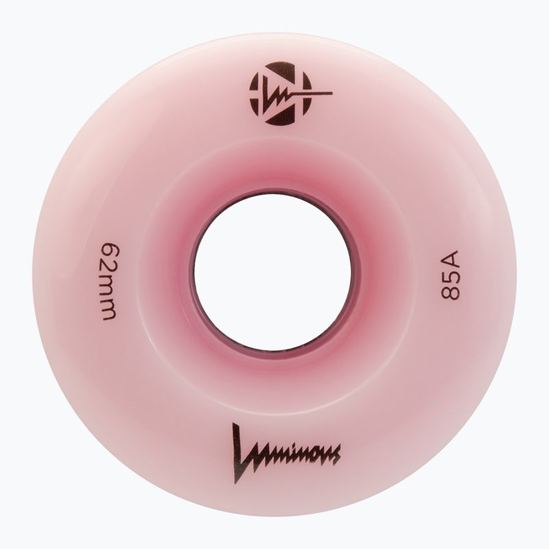 Roți pentru role FR Skates Luminous Led Quad Wheel 62mm/85A Sixies 6LED X4 flamingo 3