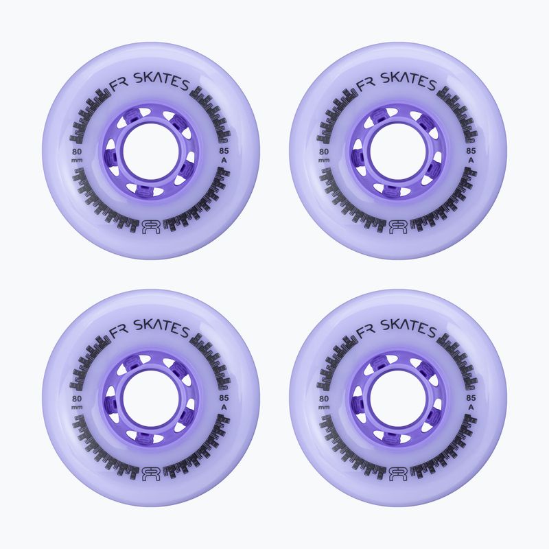 Roți pentru role FR Skates Downtown Wheel 80mm/85A X4 light purple/purple 2
