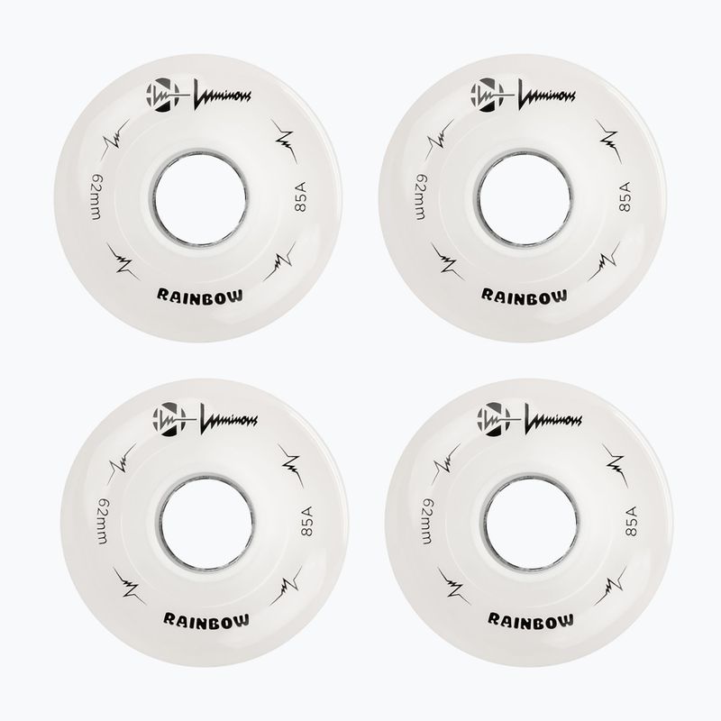 Roți pentru role FR Skates Luminous Led Quad Wheel 62mm/85A Sixies 6LED X4 rainbow/white 2