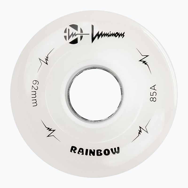Roți pentru role FR Skates Luminous Led Quad Wheel 62mm/85A Sixies 6LED X4 rainbow/white 3