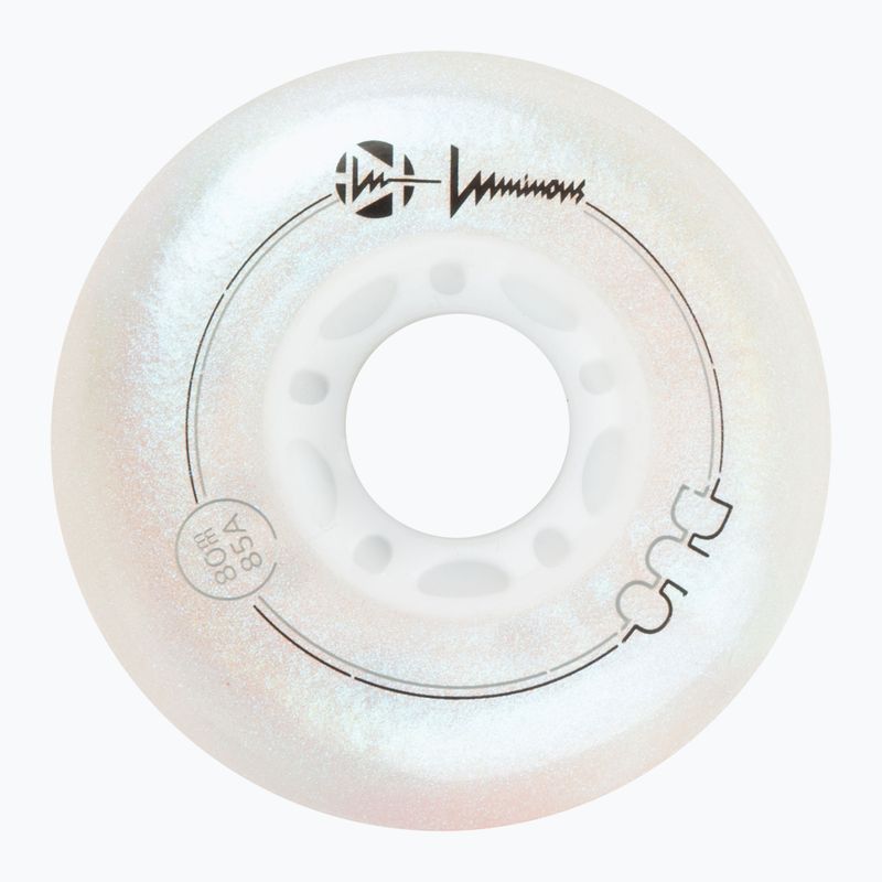 Roți pentru role Luminous Led Wheels Duo 80mm/85A X4 white/pearl 3