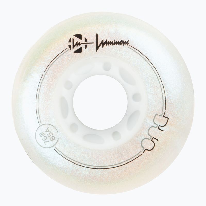 Roți pentru role Luminous Led Wheels Duo 76mm/85A X4 white/pearl 3