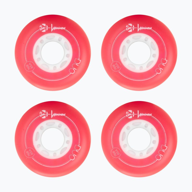 Roți pentru role Luminous Led Wheels Duo 76mm/85A X4 red/blue 2