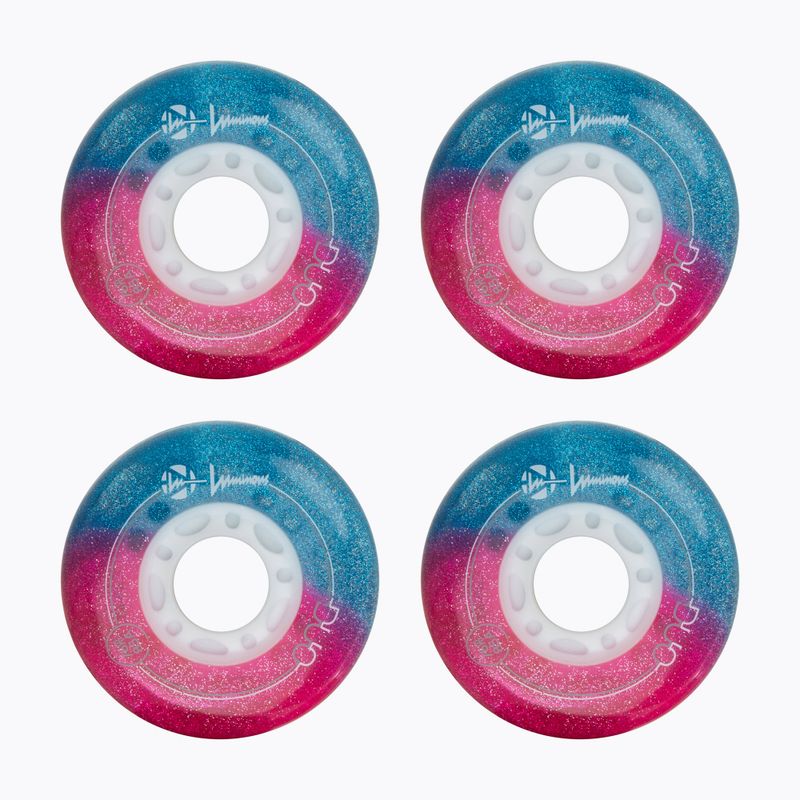 Roți pentru role Luminous Led Wheels Duo 76mm/85A X4 galaxy/purple 2