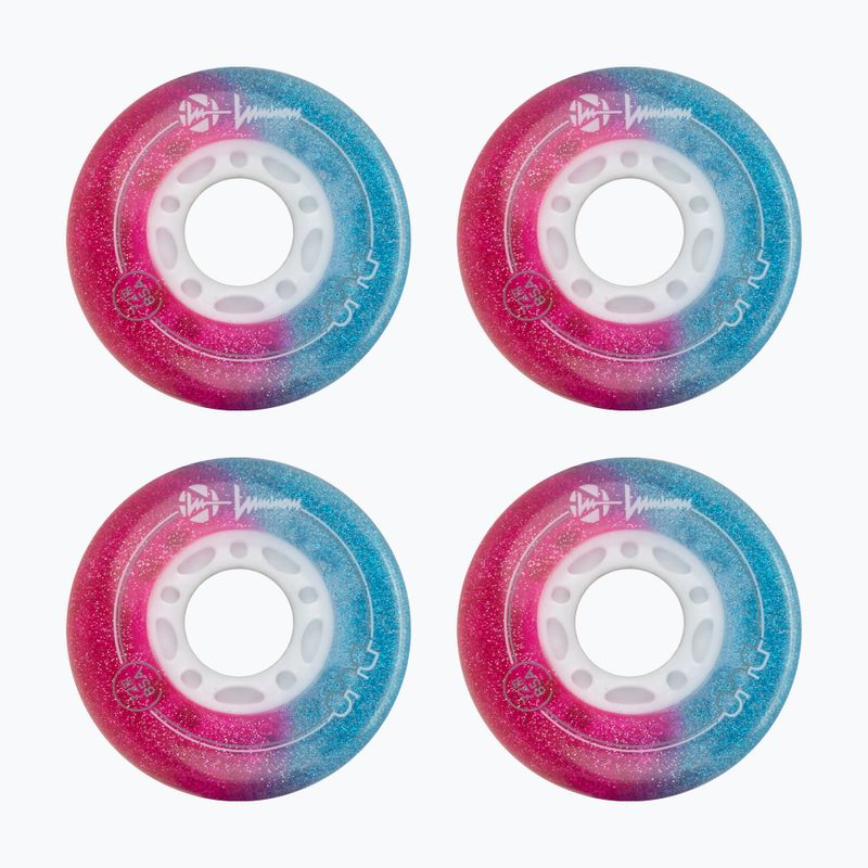 Roți pentru role Luminous Led Wheels Duo 72mm/85A X4 galaxy/purple 2
