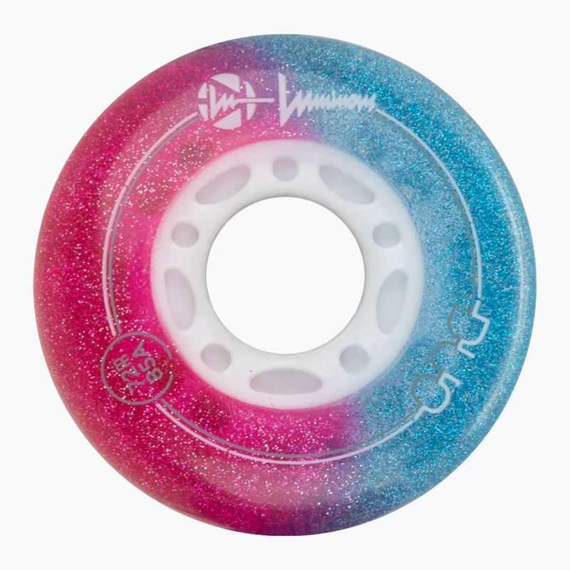 Roți pentru role Luminous Led Wheels Duo 72mm/85A X4 galaxy/purple 3