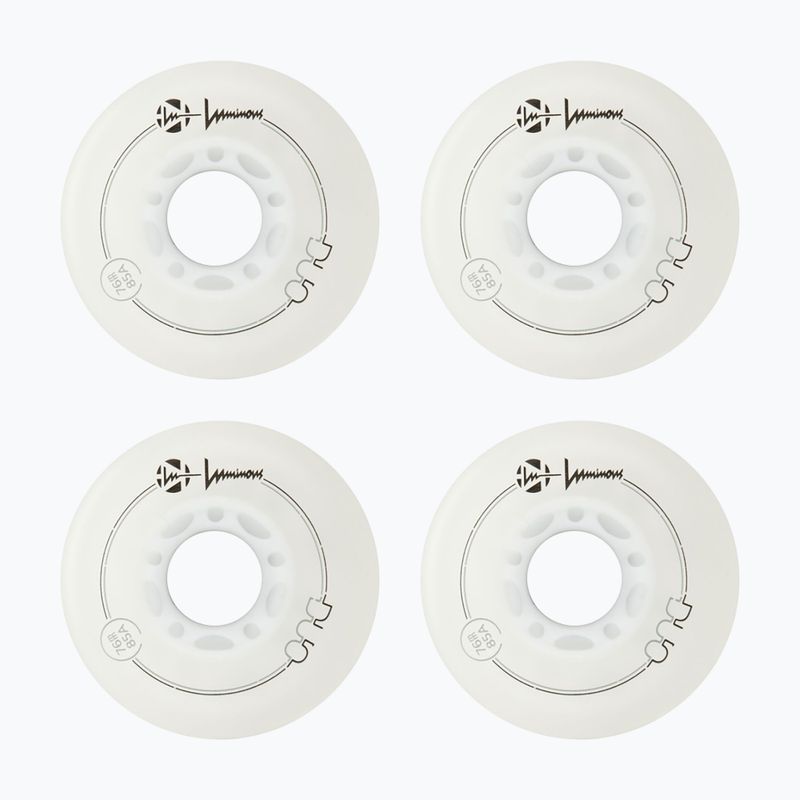 Roți pentru role Luminous Led Wheels Duo 76mm/85A X4 white/blue 2