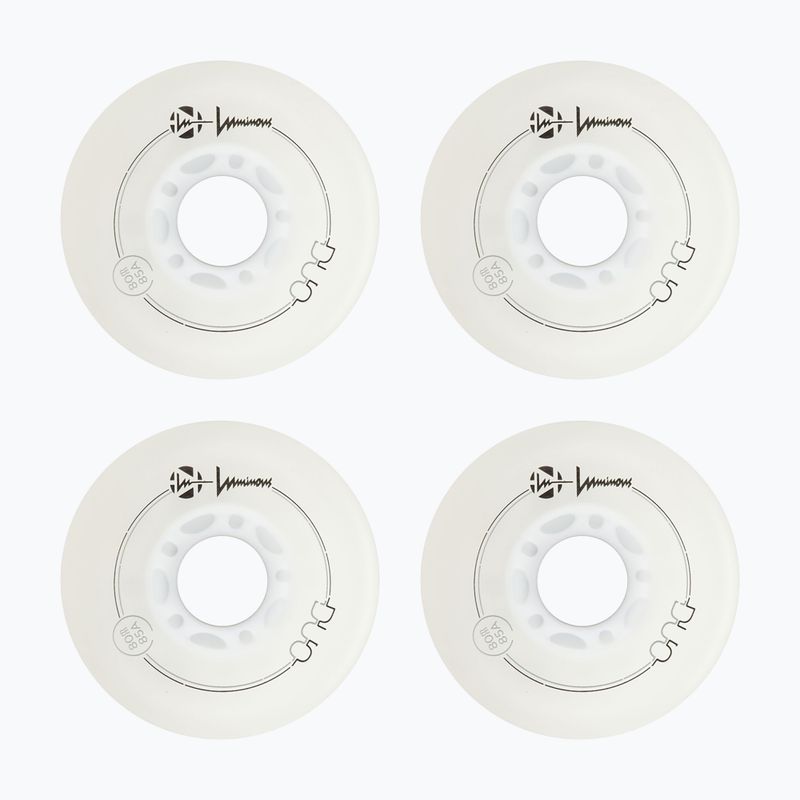 Roți pentru role Luminous Led Wheels Duo 80mm/85A X4 white/red 2
