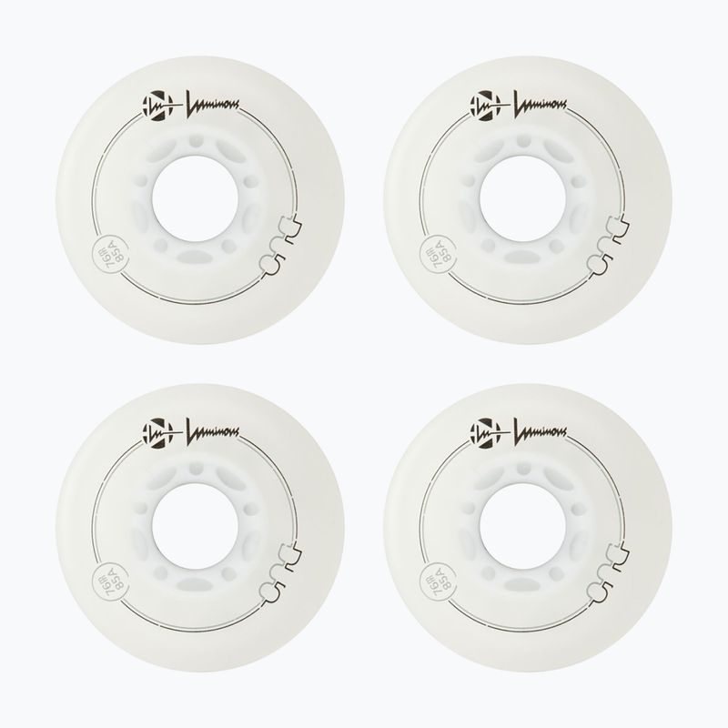Roți pentru role Luminous Led Wheels Duo 76mm/85A X4 white/red 2