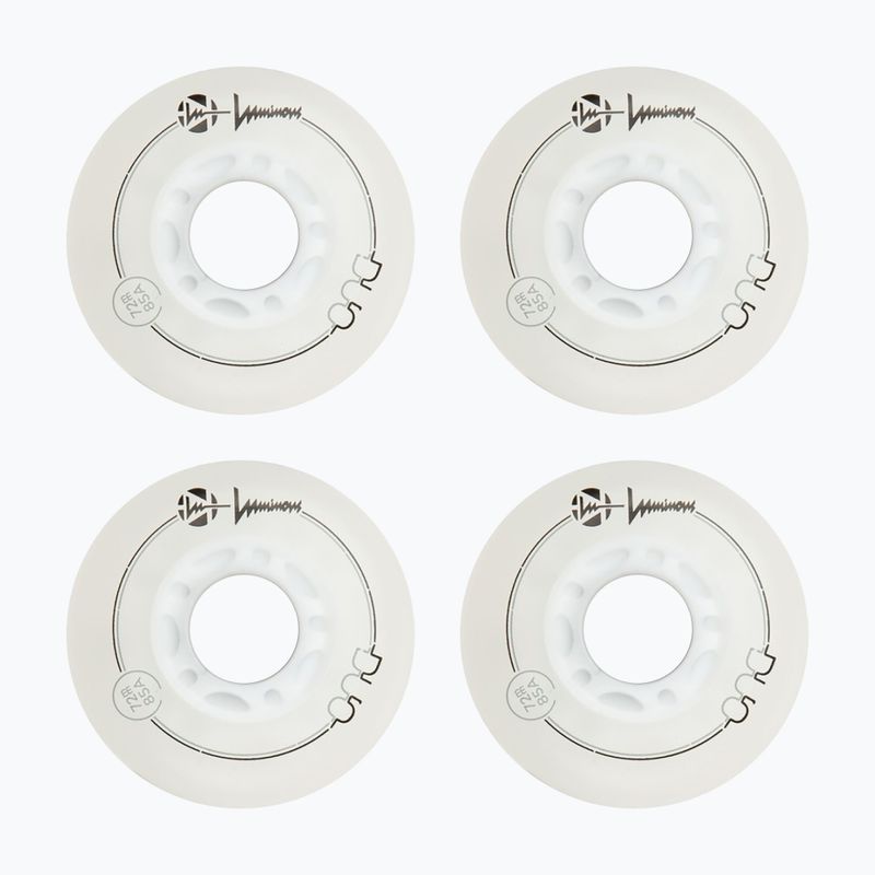 Roți pentru role Luminous Led Wheels Duo 72mm/85A X4 white/red 2