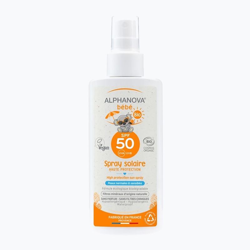 Spray de protecție solară pentru copii Alphanova Bebe SPF50+