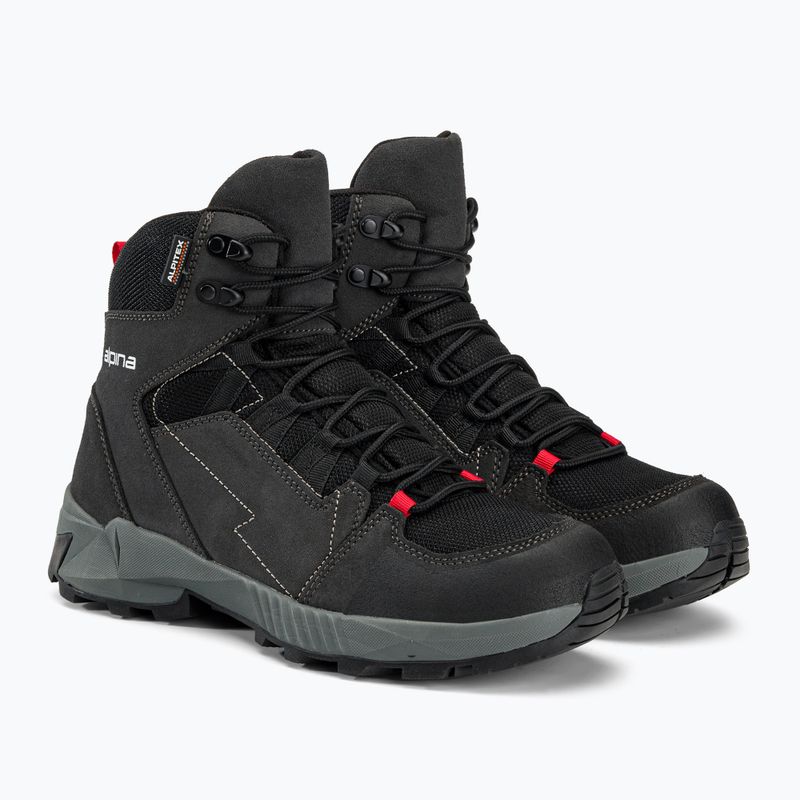 Cizme de trekking pentru bărbați Alpina Tracker Mid black/grey 4