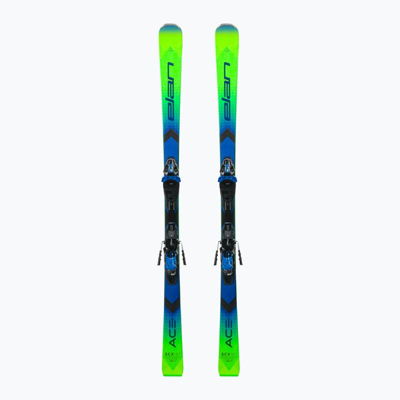 Elan Ace SCX Fusion + EMX 12 schiuri de coborâre verde-albastru AAJHRC21