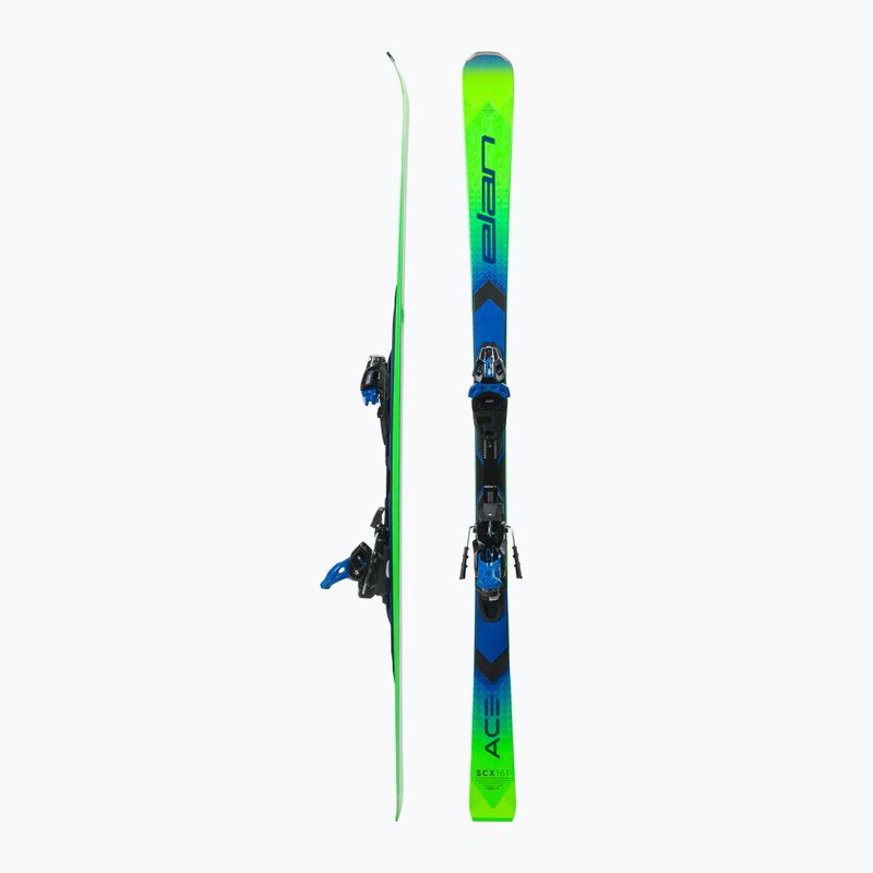 Elan Ace SCX Fusion + EMX 12 schiuri de coborâre verde-albastru AAJHRC21 2