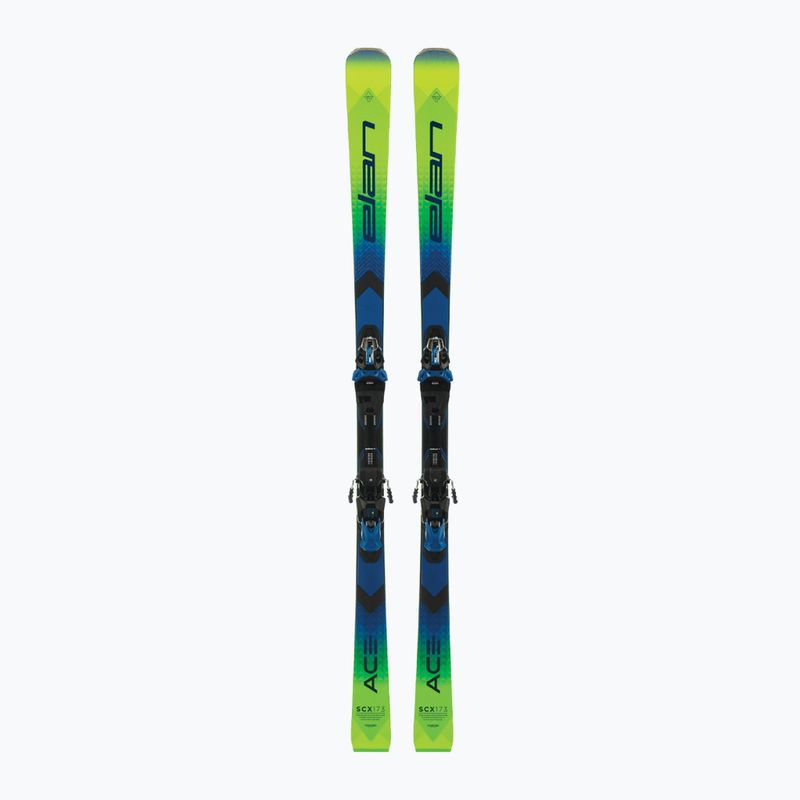 Elan Ace SCX Fusion + EMX 12 schiuri de coborâre verde-albastru AAJHRC21 10