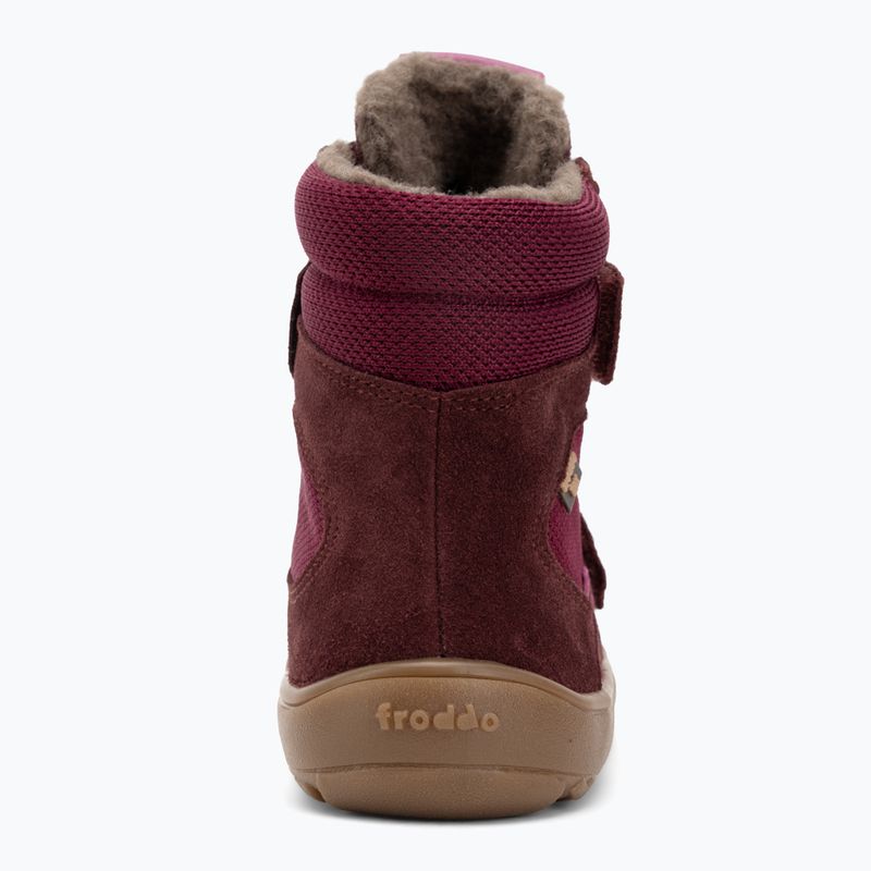 Cizme de iarnă barefoot pentru copii Froddo Tex Winter bordeaux 6