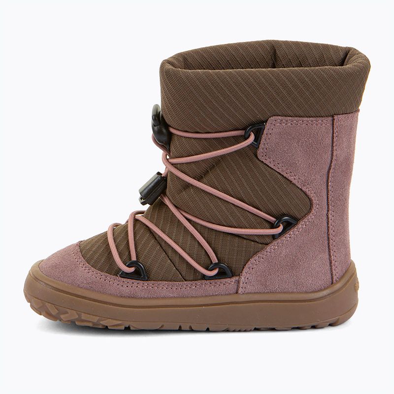 Ghete de zăpadă barefoot pentru copii Froddo Barefoot Tex Track Wool dark pink 2