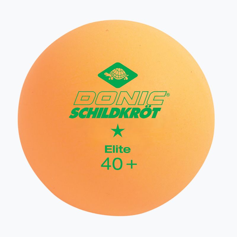 Mingi de tenis de masă Donic-Schildkröt 1-Star Elite Poly 40+ 6buc. white/orange 3