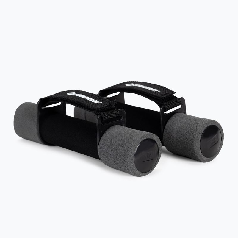 Schildkröt set de gantere Soft Dumbbells 2 x 1 kg negru/gri 960009