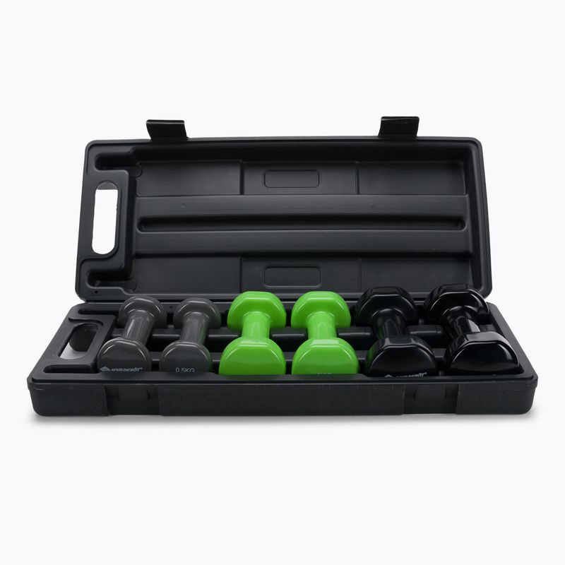 Gantere Schildkrot set Vinyl Dumbbells in Suitcase 960010 10