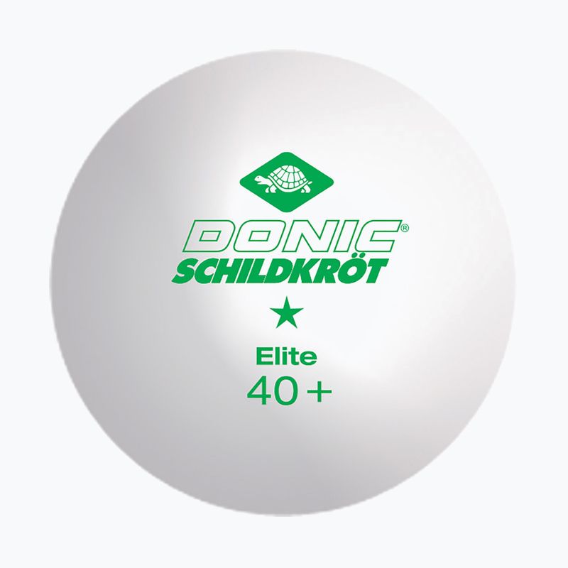 Mingi de tenis de masă Donic-Schildkröt 1-Star Elite Poly 40+ 3 buc. white 2