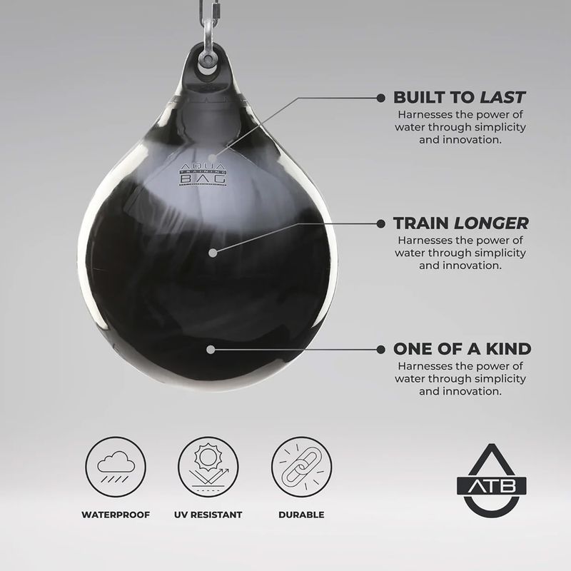 Pară de box Aqua Training Bag Energy Punching Bag 15" black/silver 4