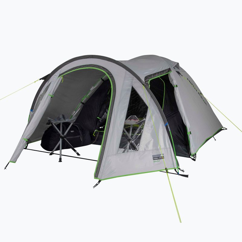 Cort de camping pentru 4 persoane High Peak Kira gri 10373 6