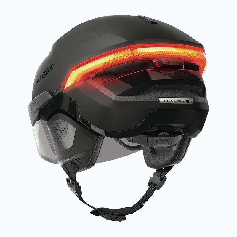 Cască de bicicletă cu indicatoare de direcție ABUS Hyp-e Ace volcano titan 2
