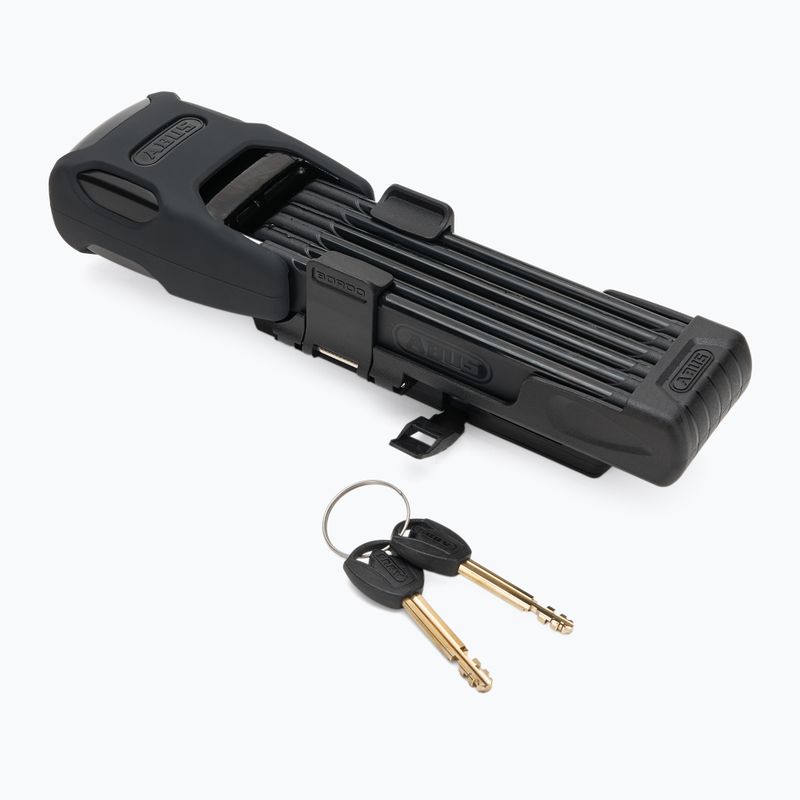 Încuietor de bicicletă pliabil cu alarmă ABUS Bordo Alarm 6000KA/90 SH negru 61500
