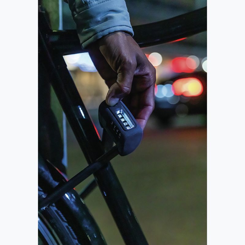 Lacăt pentru bicicletă ABUS Burgundy Combo 6000C/90 LED SH black 4