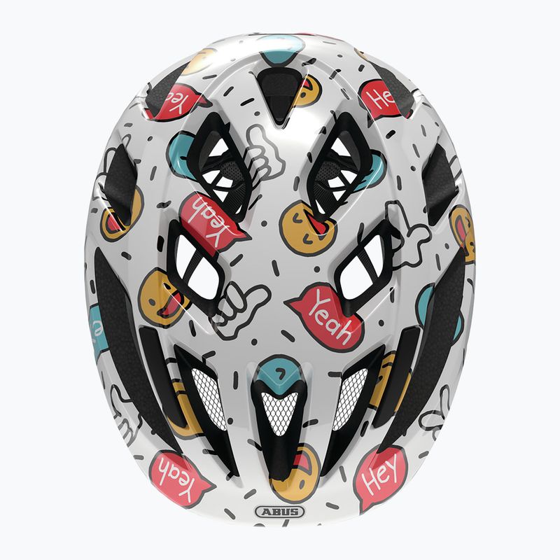 Cască de ciclism pentru copii ABUS Smooty 2.0 white smiley 4