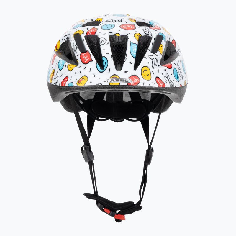Cască de ciclism pentru copii ABUS Smooty 2.0 white smiley 2
