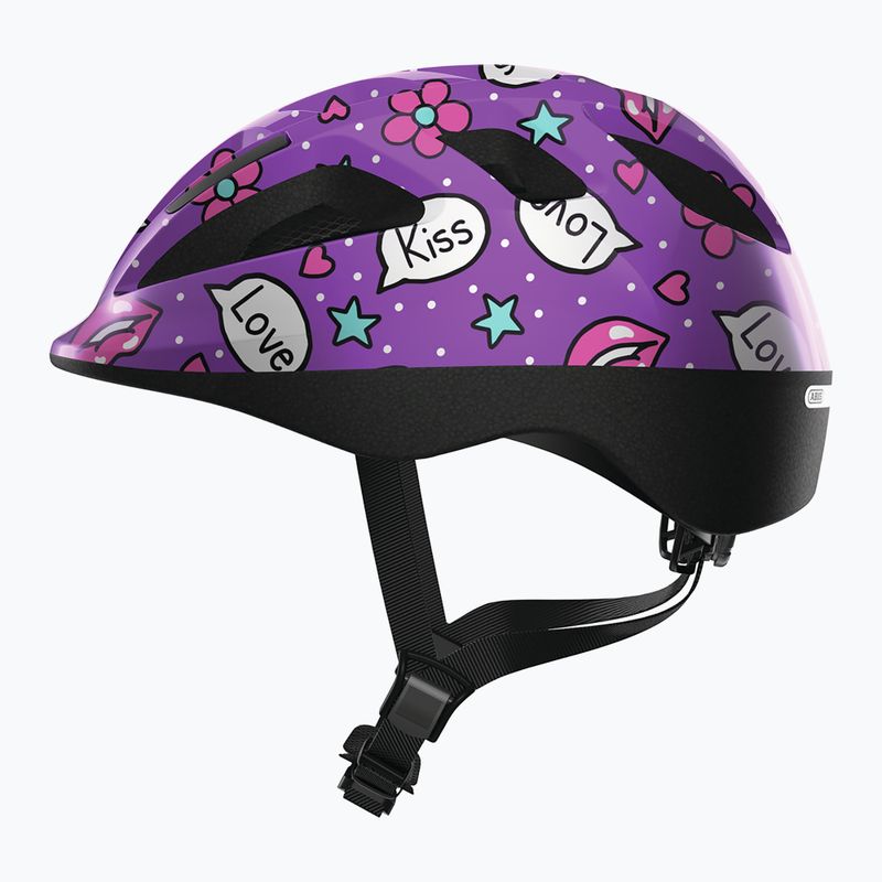 Cască de bicicletă pentru copii ABUS Smooty 2.0 purple kisses