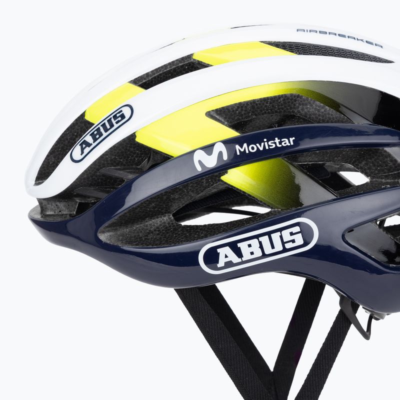 Cască de ciclism ABUS AirBreaker Movistar Team 24 navy/yellow/white 7