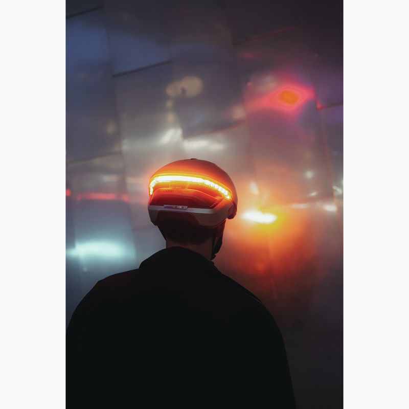 Cască de bicicletă cu semnalizatoare ABUS Hyp-E volcano titan 8