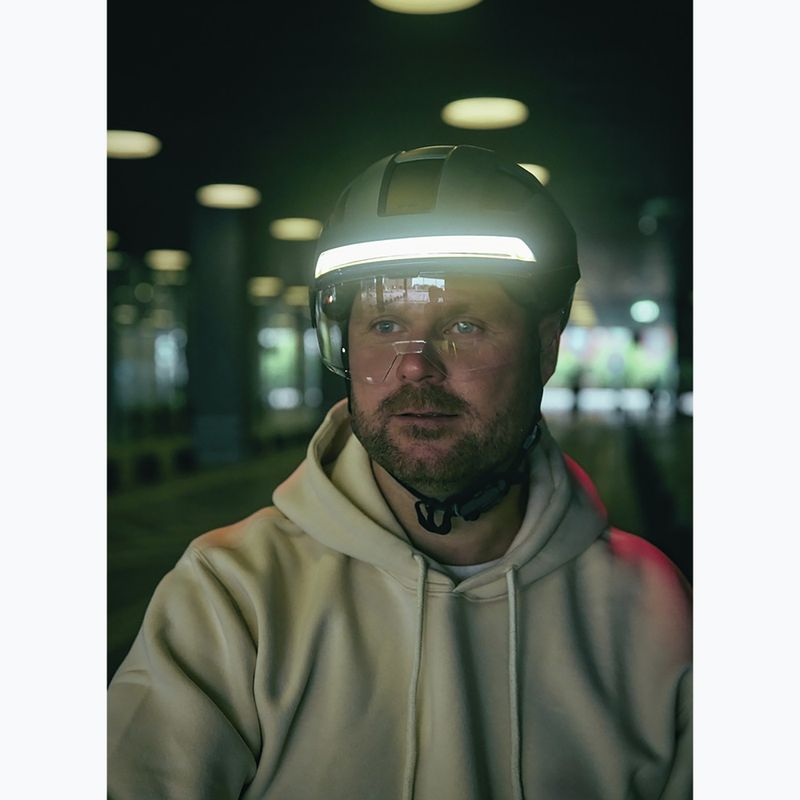 Cască de ciclism cu semnalizatoare ABUS Hyp-E volcano titan 9