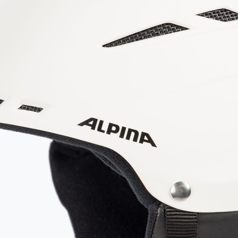 Cască de schi Alpina Biom white matt 7