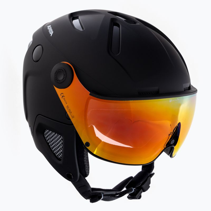 Cască de schi Alpina Attelas Visor QVM black matte