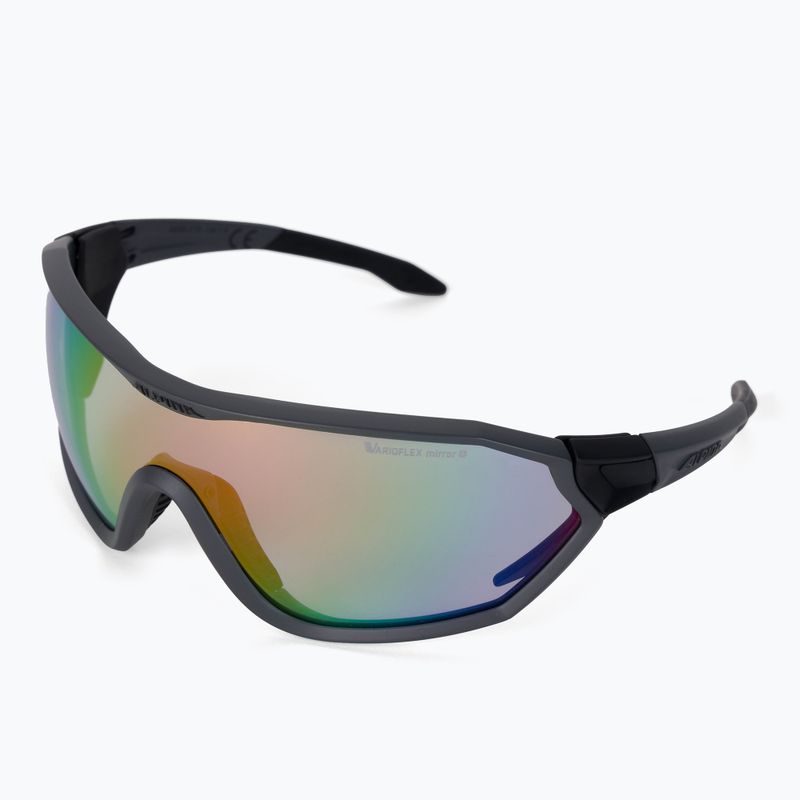 Ochelari de protecție pentru bicicletă Alpina S-Way VM coal matt black/rainbow mirror 5