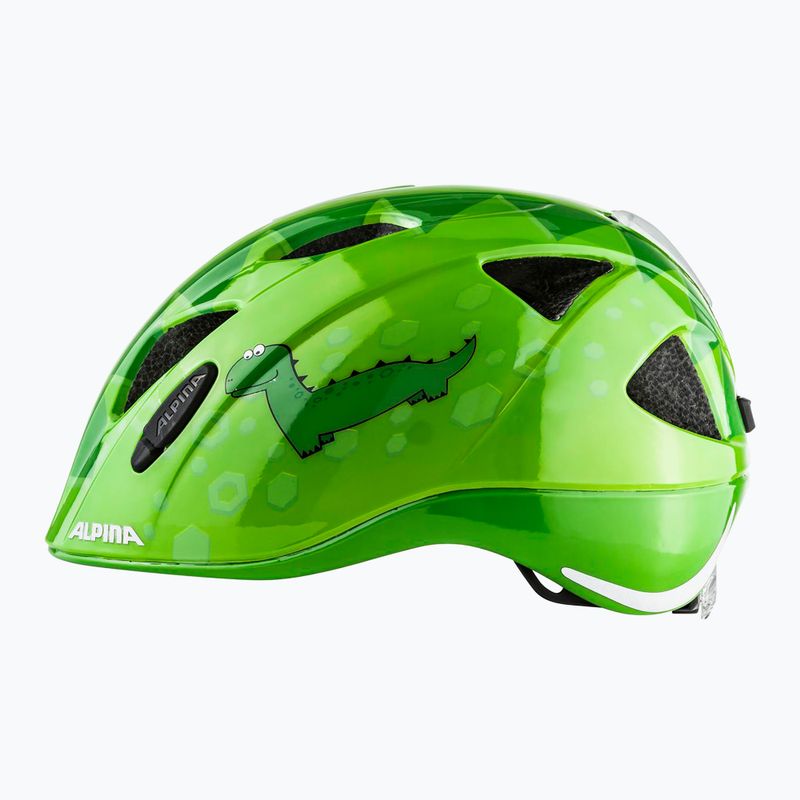 Cască de bicicletă pentru copii Alpina Ximo Flash green dino gloss 2