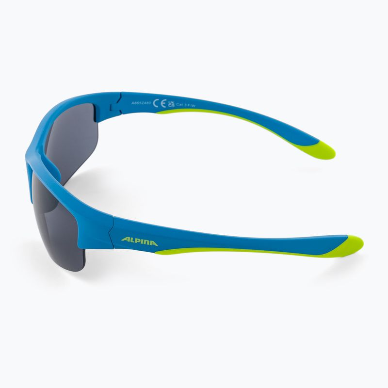 Ochelari de soare pentru copii Alpina Junior Flexxy Youth HR blue lime matt/black 4