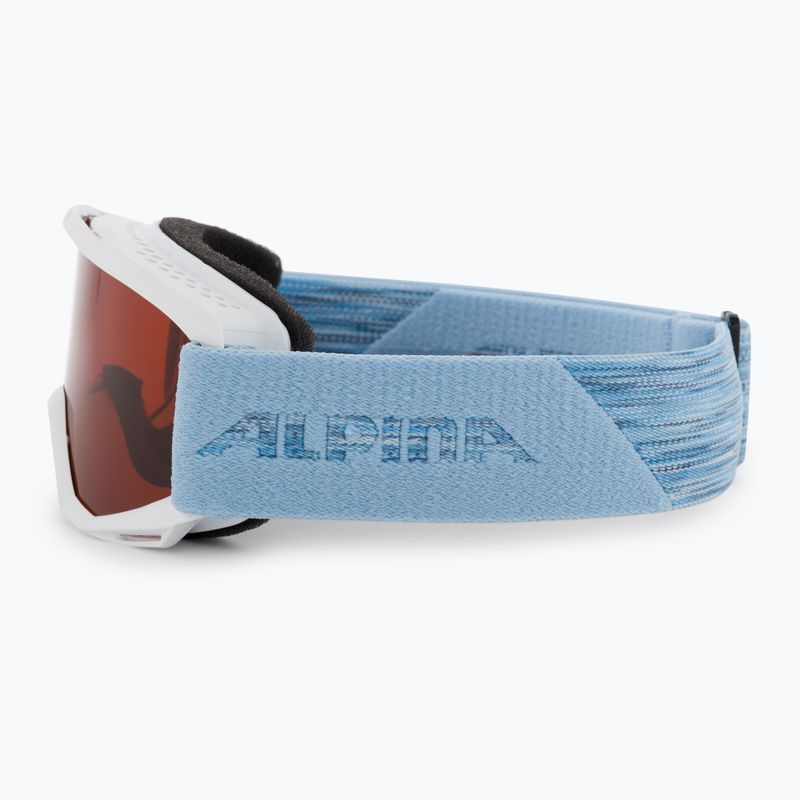 Ochelari de schi pentru copii Alpina Piney white/skyblue matt/orange 4