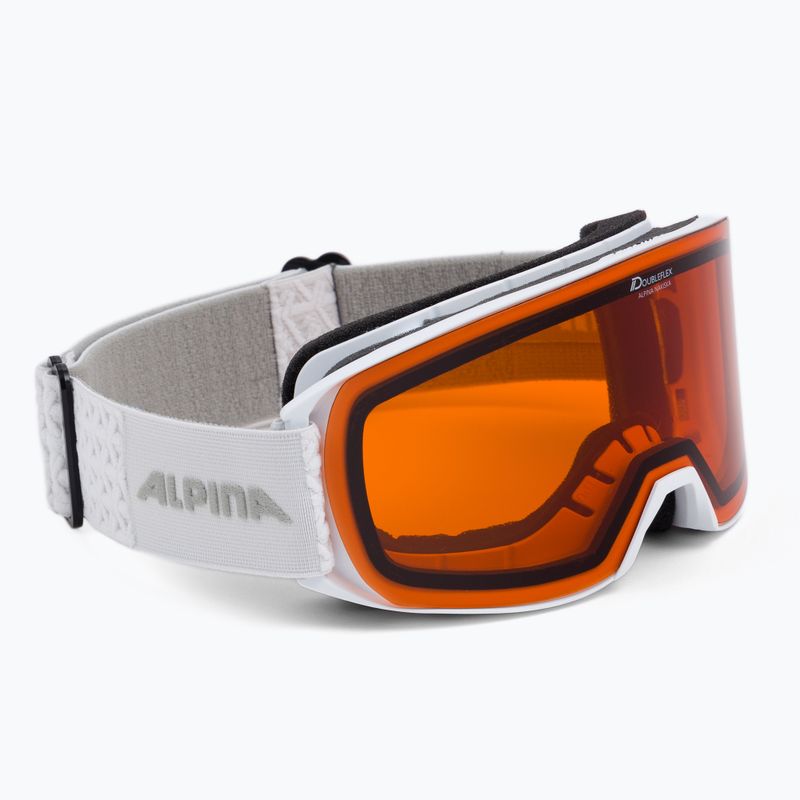 Ochelari de schi Alpina Nakiska white matt/orange