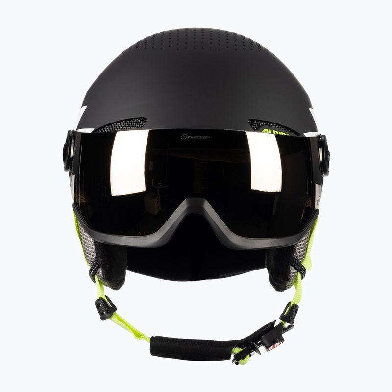 Căști de schi pentru copii Alpina Zupo Visor Q-Lite charcoal/neon matt 2