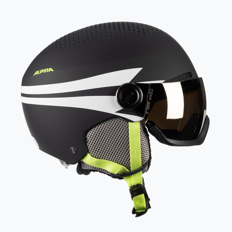 Căști de schi pentru copii Alpina Zupo Visor Q-Lite charcoal/neon matt 4