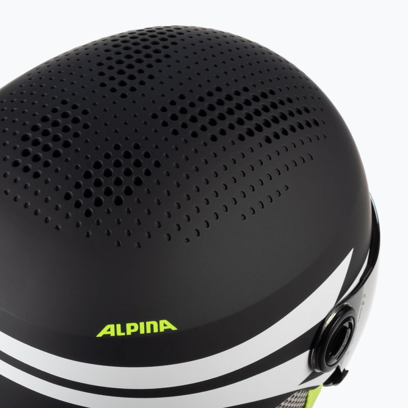 Căști de schi pentru copii Alpina Zupo Visor Q-Lite charcoal/neon matt 7