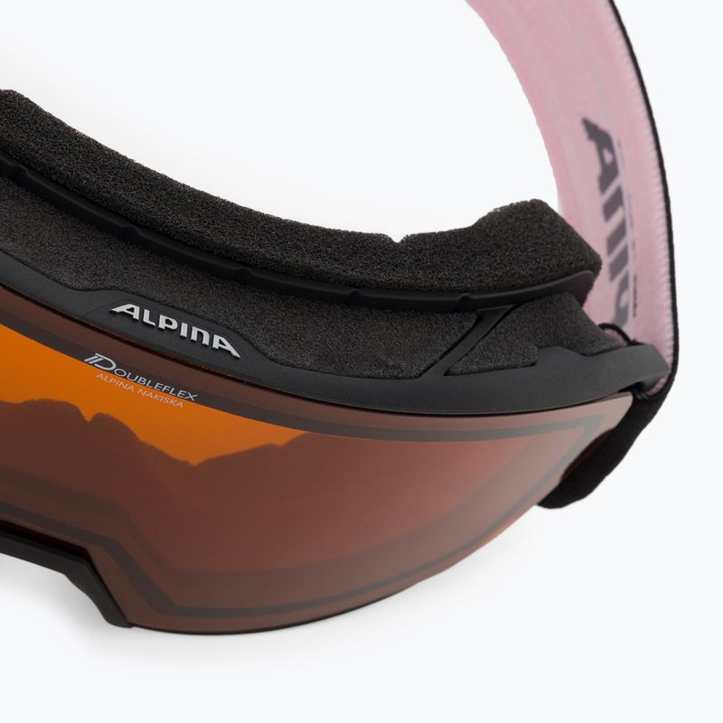 Ochelari de schi Alpina Nakiska black/rose matt/orange 5